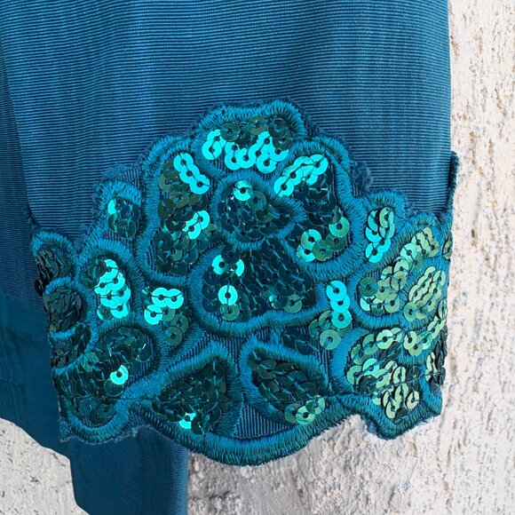 Vintage Scott McClintock PETITE Formal Green Suit with Sequin Embellishments - Picture 3 of 6